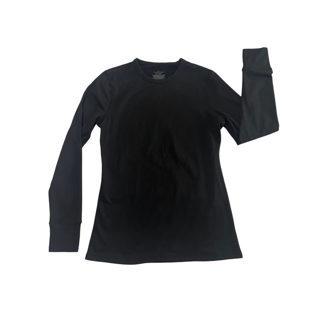 Cuddl Duds Stay Warm Black Long Sleeve Thermal Base Layer Top Small (1041)